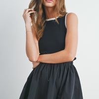 Contrast Tank Twofer Dress