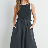 Contrast Tank Twofer Dress