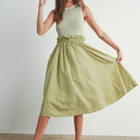 Contrast Tank Twofer Dress