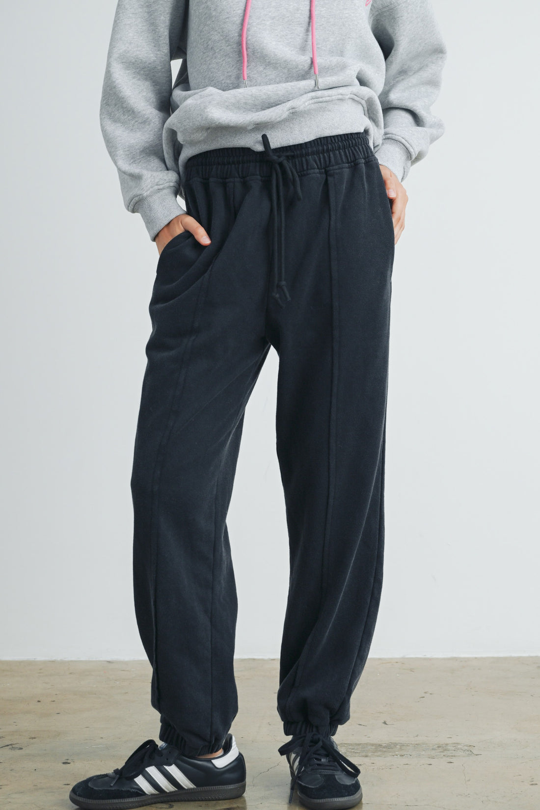 Washed Drawstring Jogger Pants