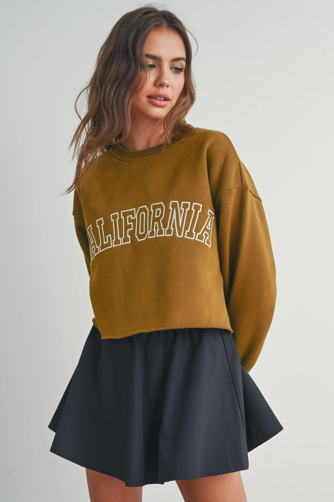 Fleece Cropped Sweatshirt