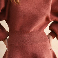 Balloon Sleeve Sweater Dress