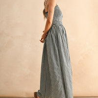 Gingham Smocked Maxi Dress