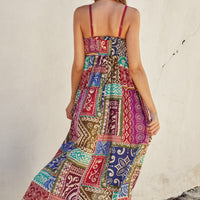 Boho Printed Maxi Flare Dress