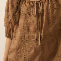 Eyelet Loose Fit Romper