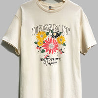 Dream it Oversized Natural T-Shirt