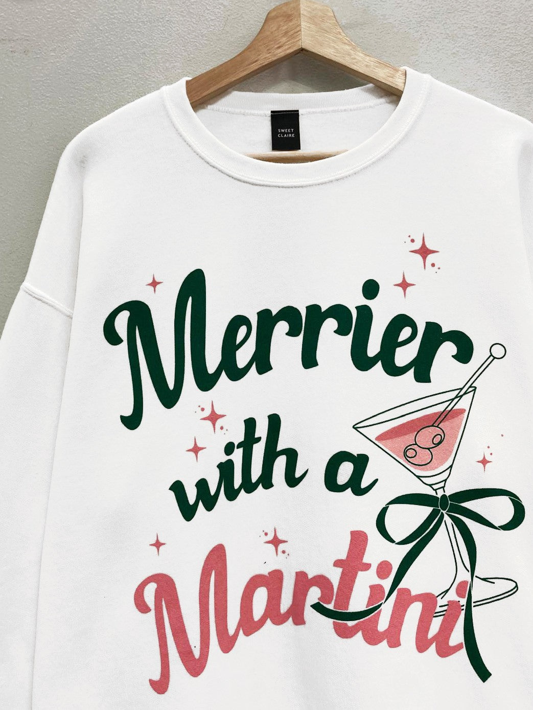 Merrier With Martini Oversized Sweatshirt