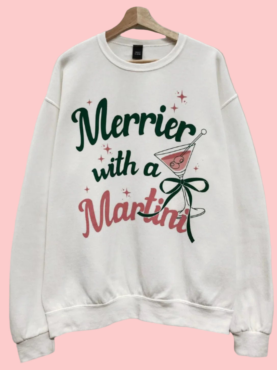 Merrier With Martini Oversized Sweatshirt