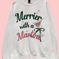 Merrier With Martini Oversized Sweatshirt