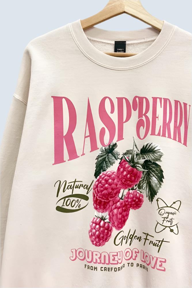 Fun Raspberry Oversized Sweatshirt