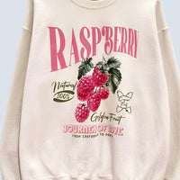 Fun Raspberry Oversized Sweatshirt