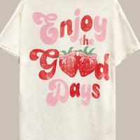 Enjoy The Good Days Berry Oversized T-Shirt