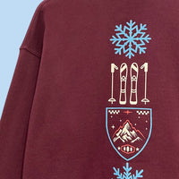 Banff Alberta Graphic Oversized Sweatshirt – Burgundy