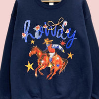 Howdy Cowboy Graphic Oversized Sweatshirt