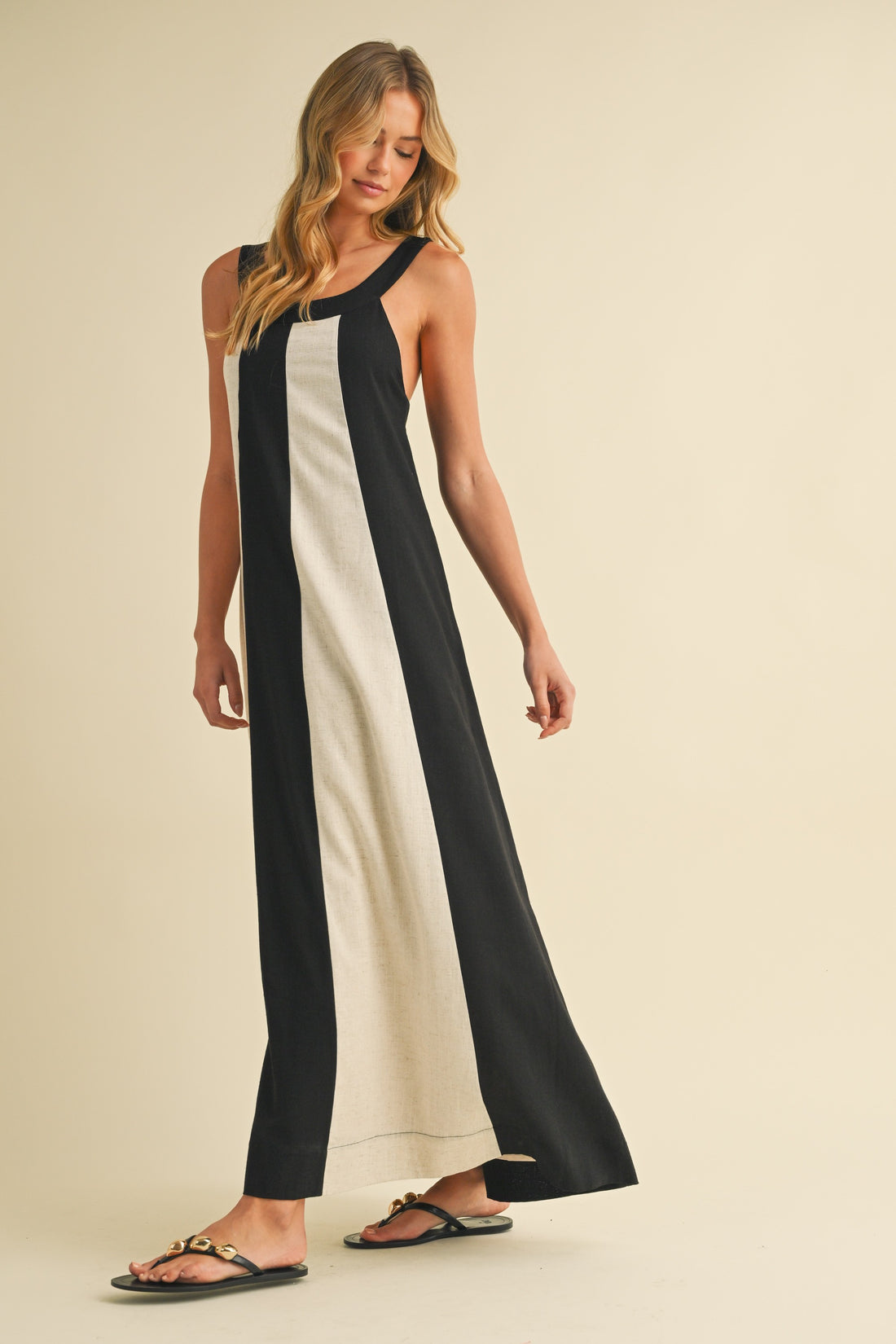 Color Block Summer Maxi Dress