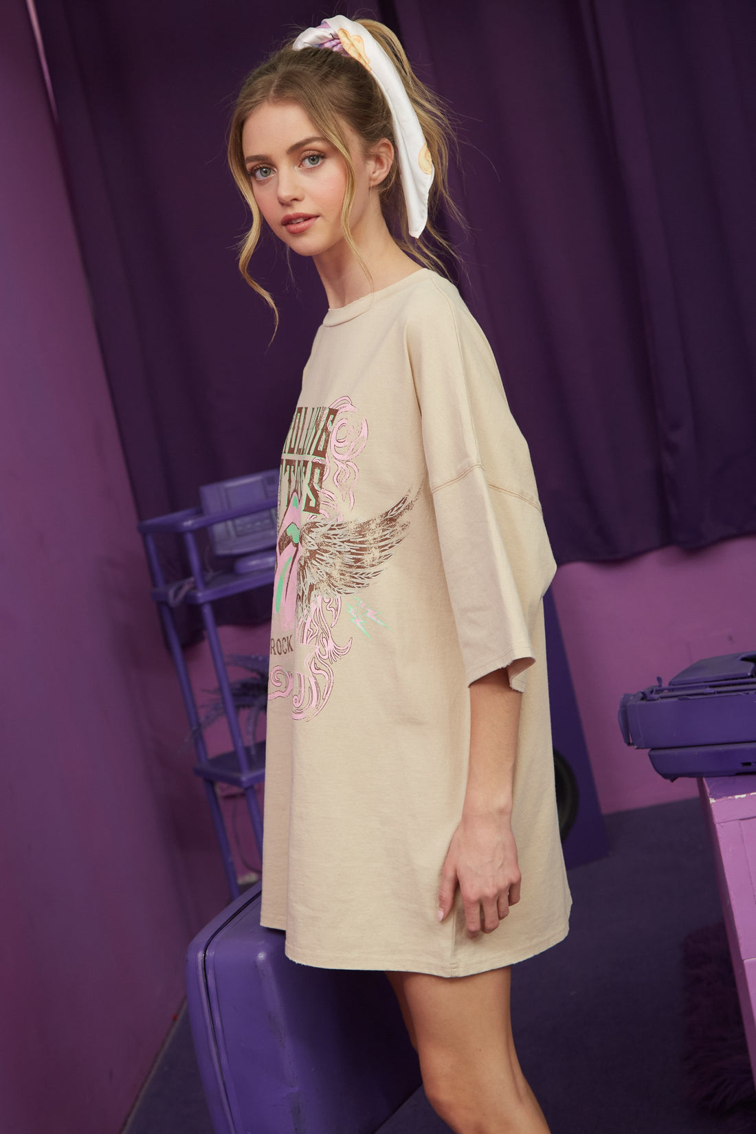 Rolling Stones Washed Graphic Dress