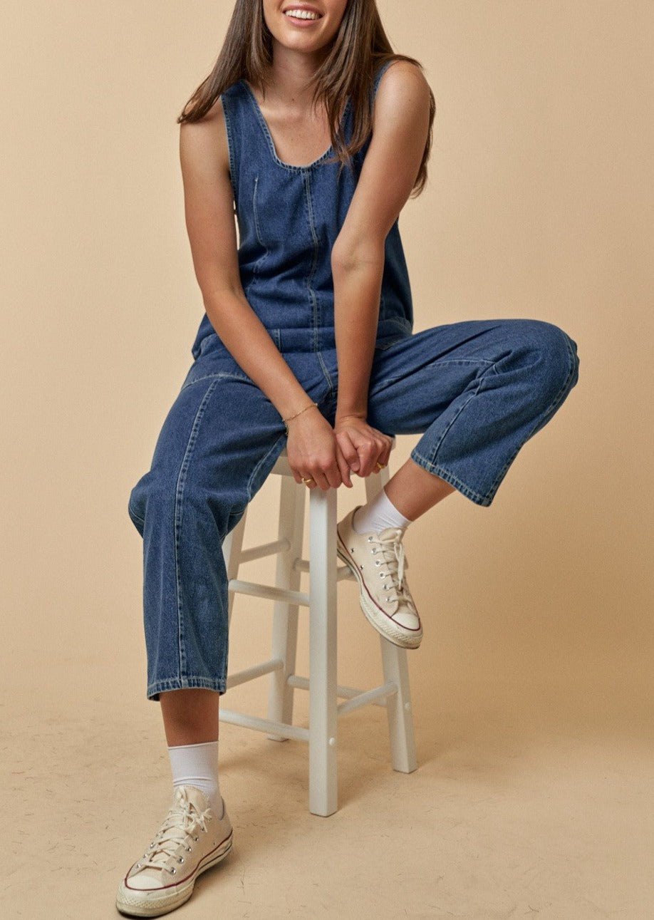 Denim High Roller Jumpsuit