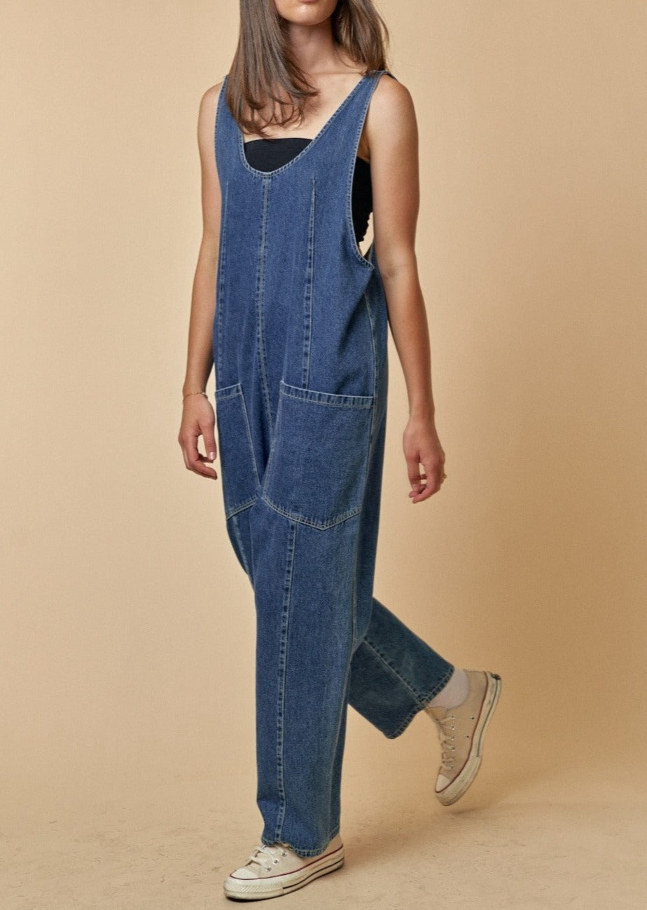 Denim High Roller Jumpsuit