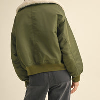 Fur Collared Bomber Jacket