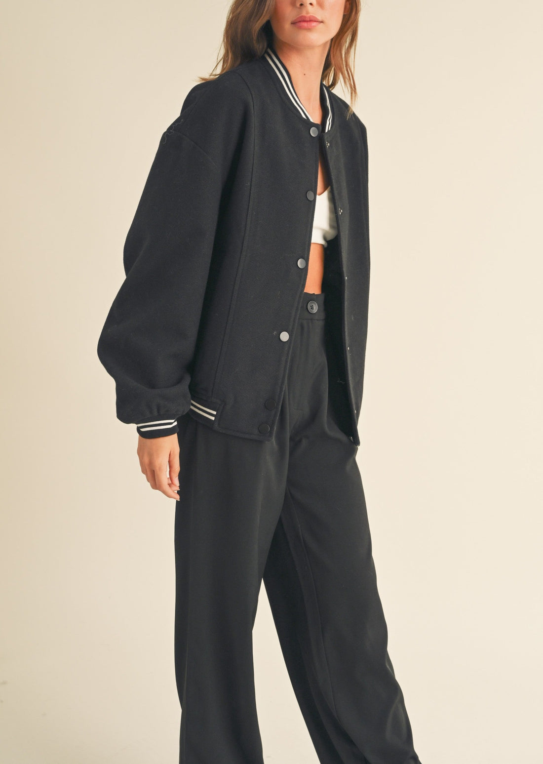 Coat Fabric Baseball Bomber Jacket