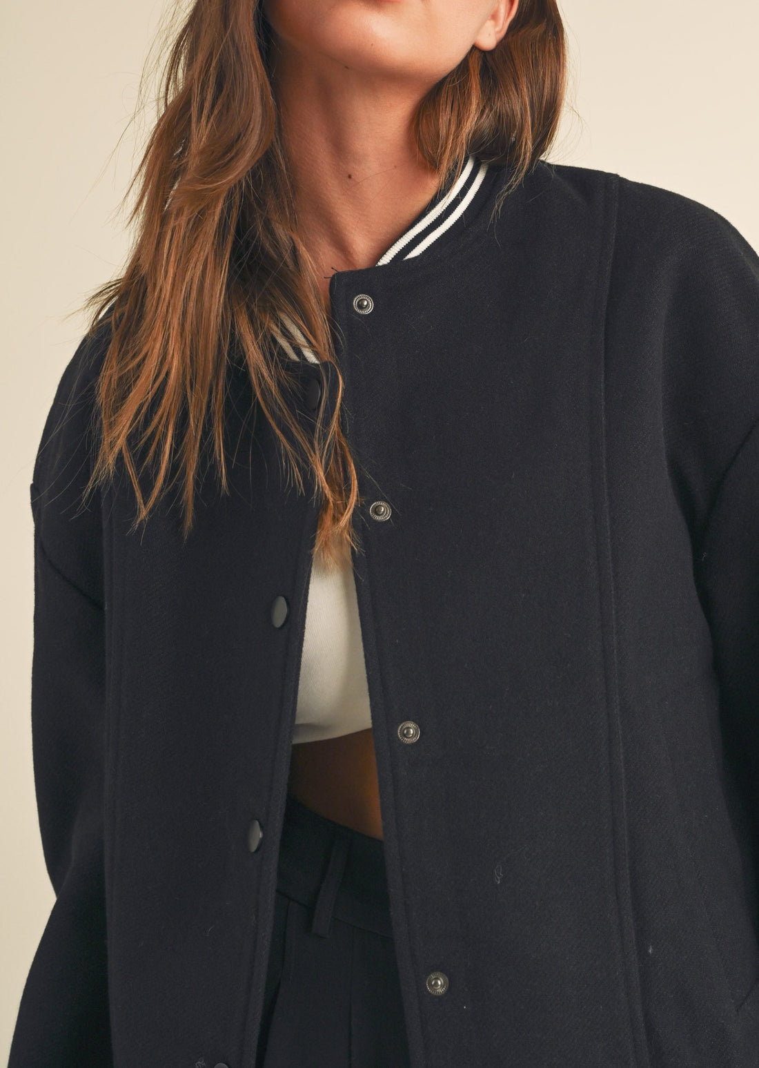 Coat Fabric Baseball Bomber Jacket