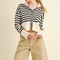 Sailor Collar Cute Sweater Cardigan