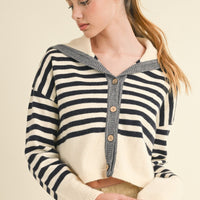 Sailor Collar Cute Sweater Cardigan