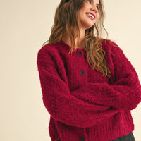 Soft Cozy Button Front Sweater Cardigan