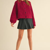 Soft Cozy Button Front Sweater Cardigan