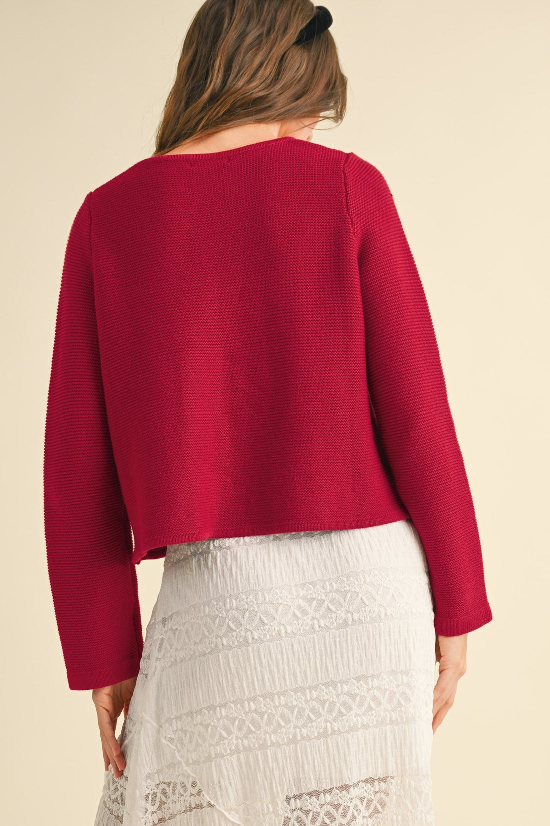 Tie Front Knit Cardigan