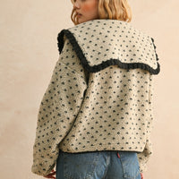 Soft Teddy Jacket with Contrast Collar