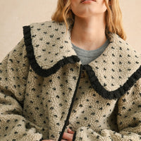 Soft Teddy Jacket with Contrast Collar