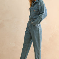 Vintage Utility Denim Jumpsuit