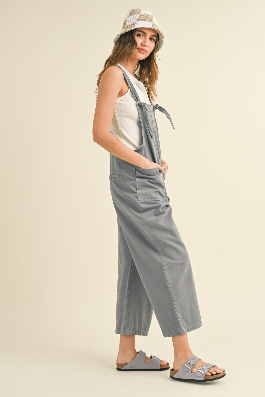 Washed Tencel Cute Jumpsuit