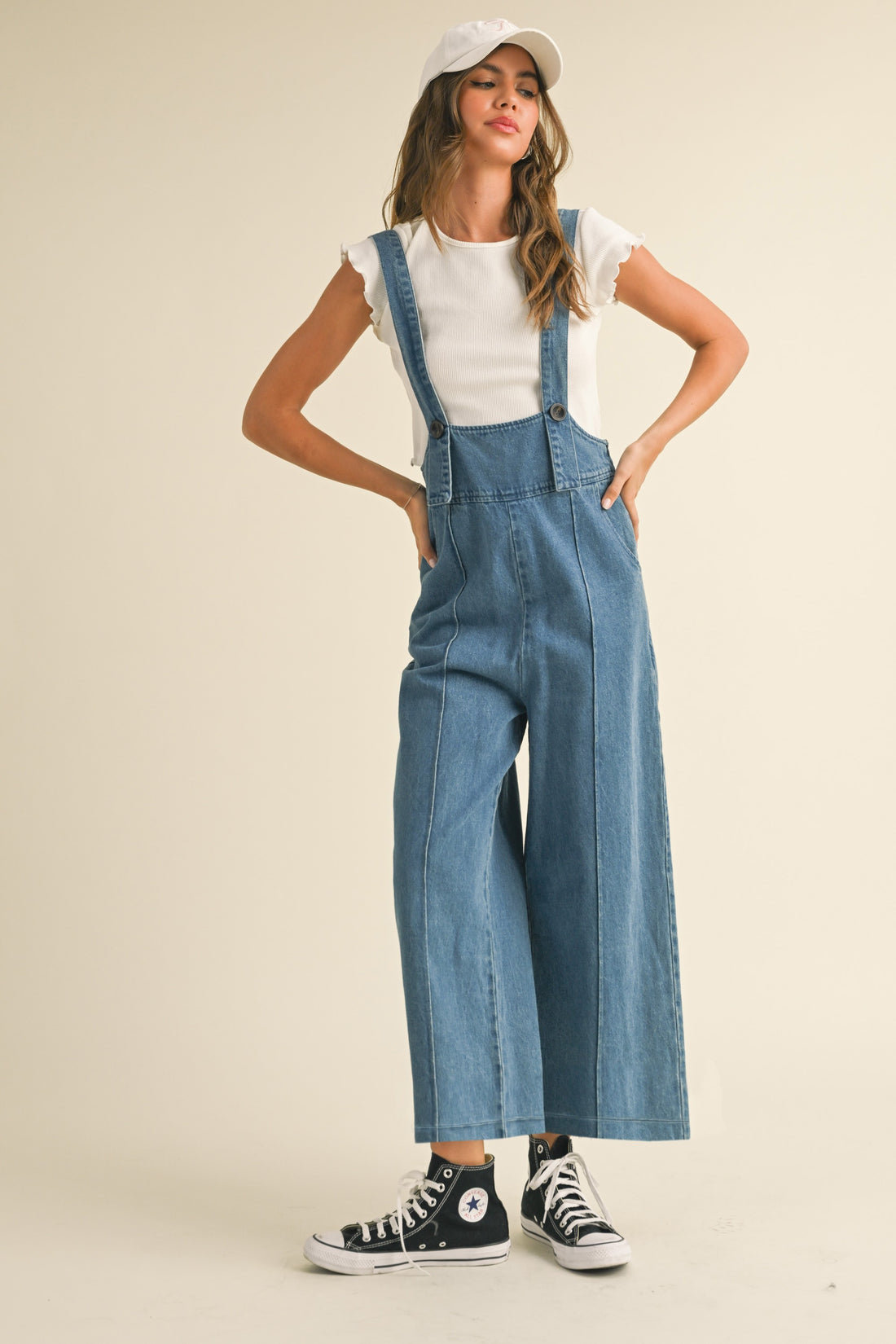 Cute Suspender Denim Jumpsuit