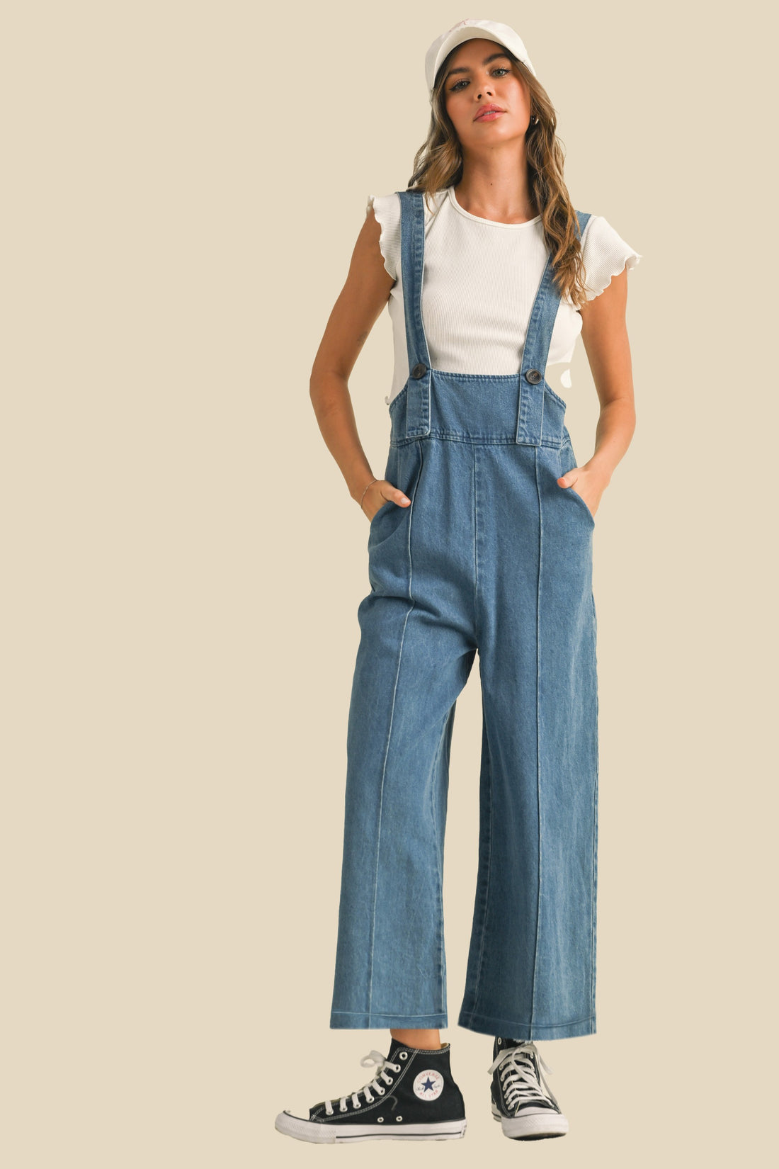 Cute Suspender Denim Jumpsuit