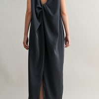 Draped Back Minimal Maxi Dress