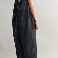 Draped Back Minimal Maxi Dress