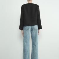 Cute Patch Tweed Jacket