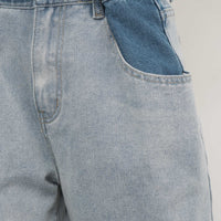 Color Block Denim Pants