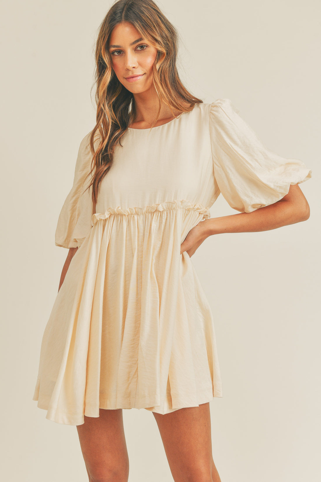 Puff Sleeve Babydoll Dress