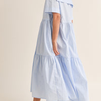 Sailor Collar Midi Dress