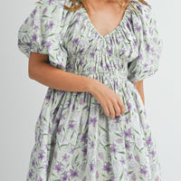 Floral Puff Sleeve Mini Dress