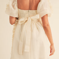 Organza Ruffle Mini Babydoll Dress