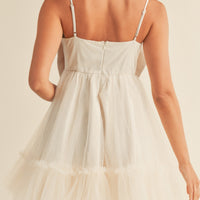 Front Bow Babydoll Mini Dress