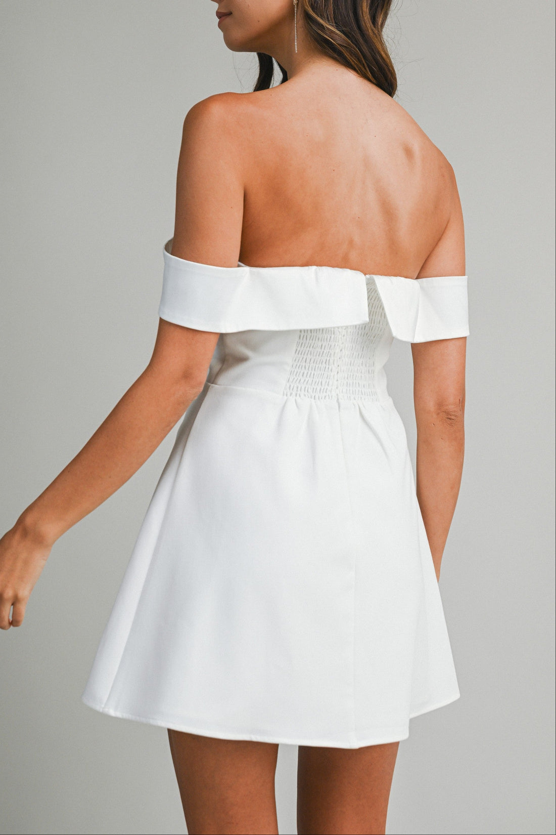 Off-Shoulder Sweetheart Mini Dress