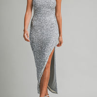 Sequin Strapless Bodycon Midi Dress