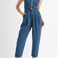 Denim Vest Jumpsuit