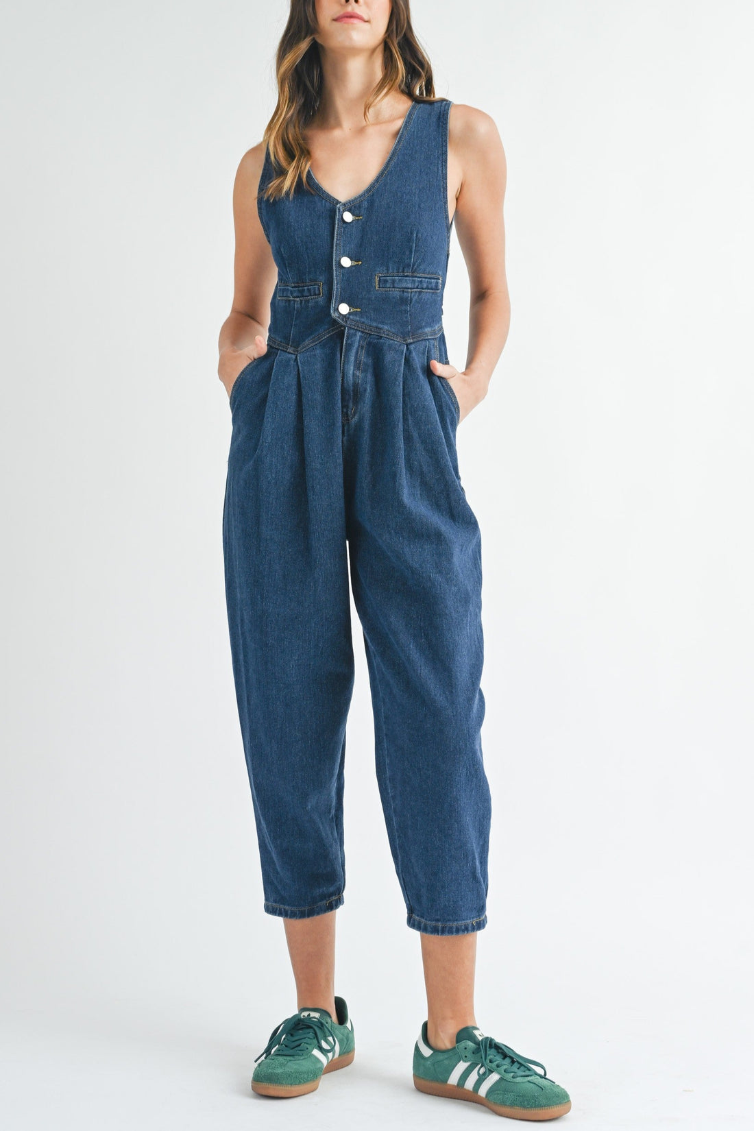 Denim Vest Jumpsuit