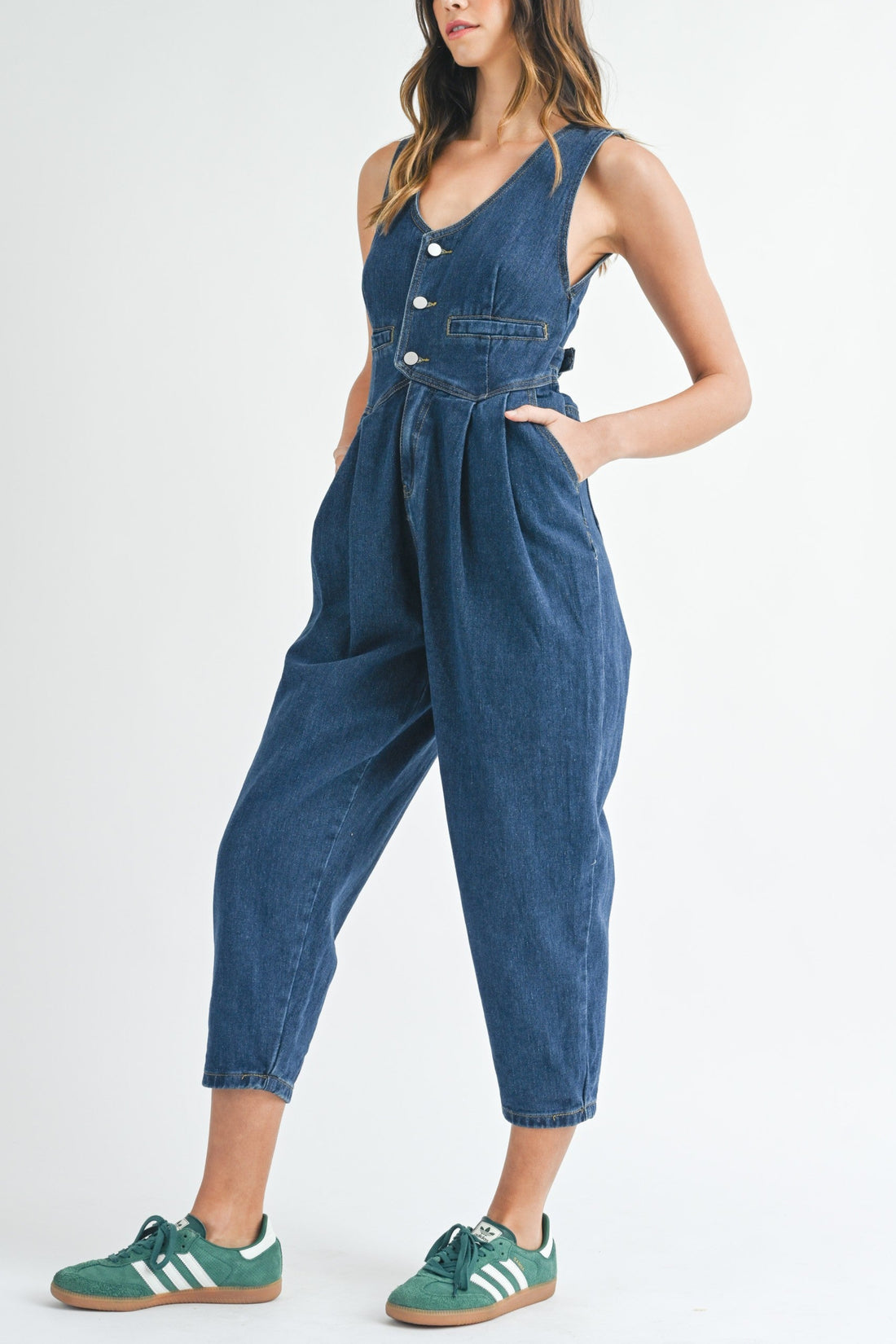 Denim Vest Jumpsuit